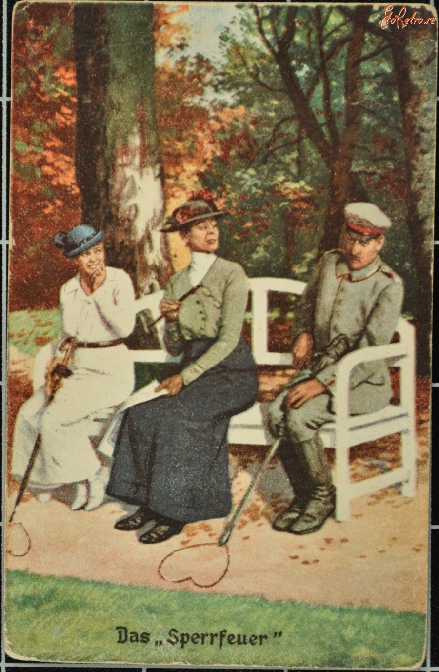 Ретро открытки - Заградительный огонь, 1917