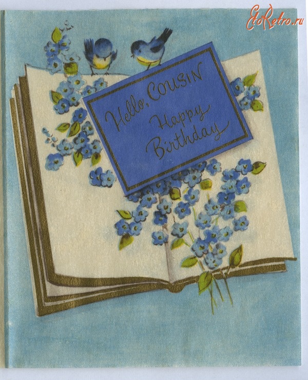 Ретро открытки - Пожелания в День Рождения