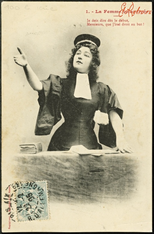 Ретро открытки - Эмансипированная женщина. Адвокат