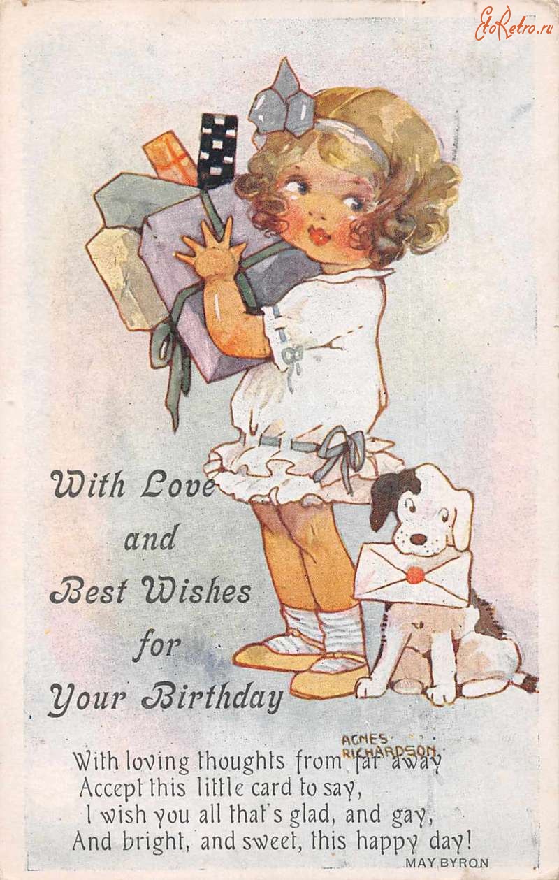 Ретро открытки - Поздравления в День Рождения