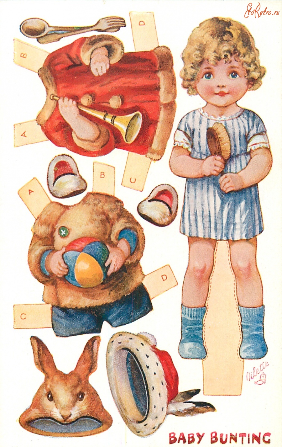 Ретро открытки - Малыш Бантинг