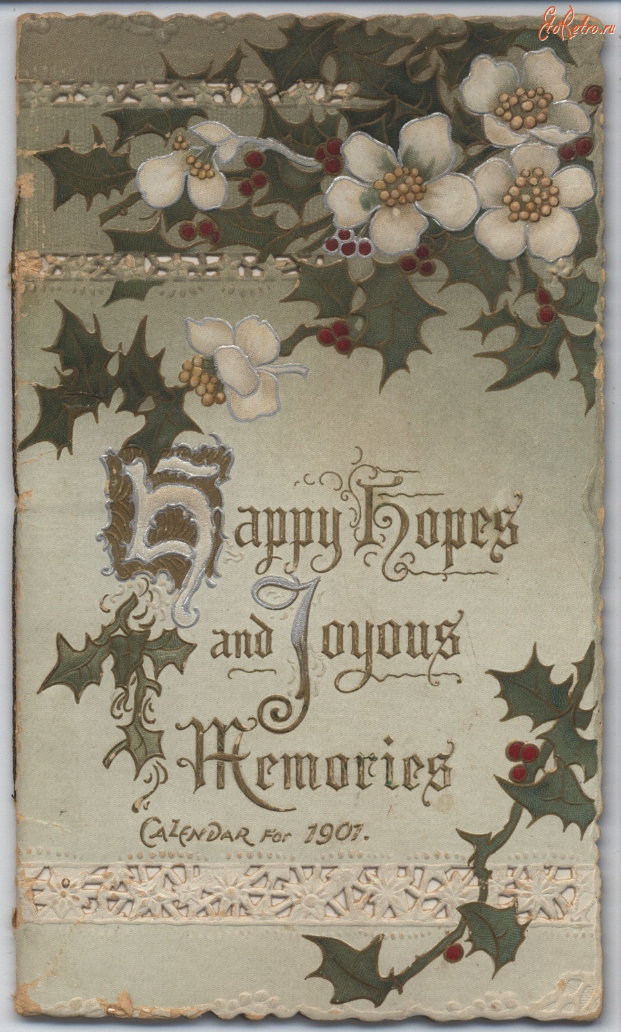 Ретро открытки - Календарь 1901. Счастливые надежды и воспоминания