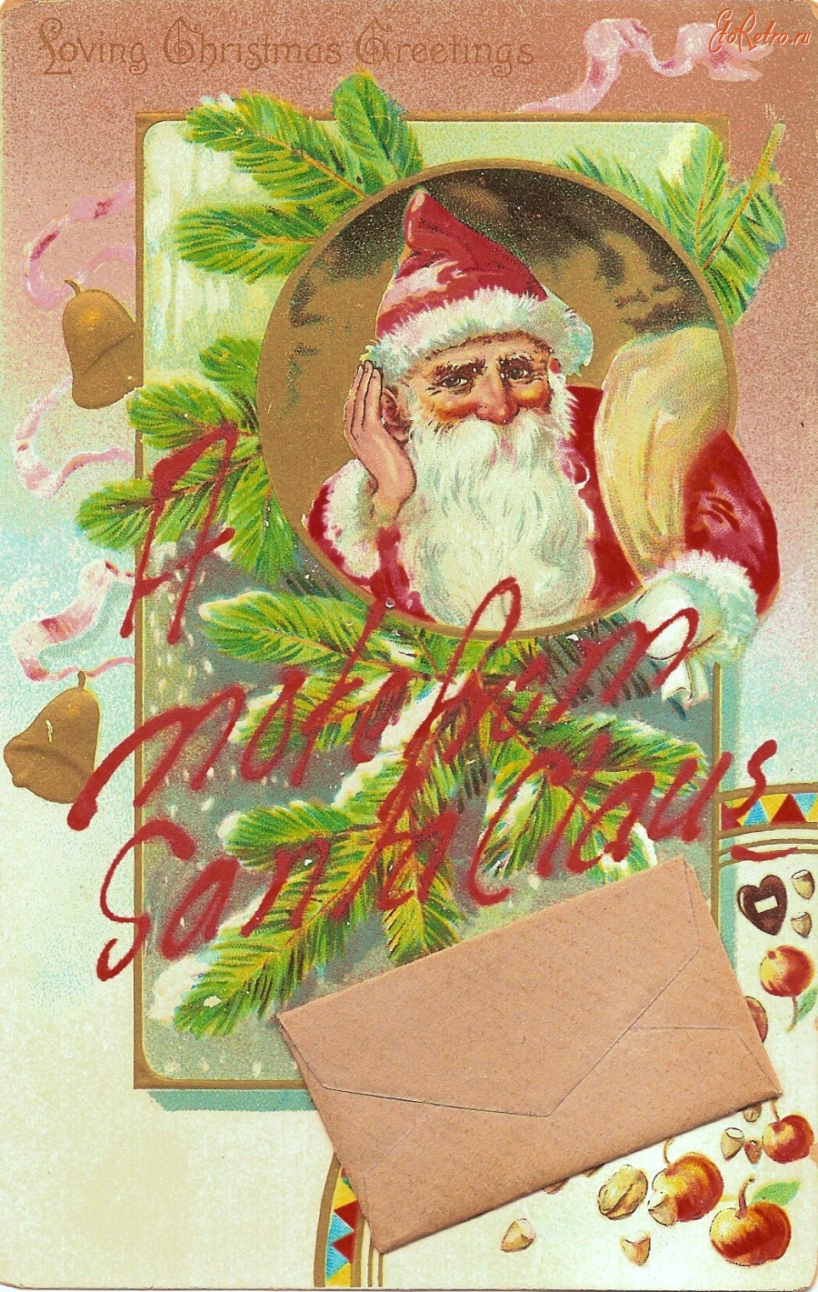 Ретро открытки - Санта Клаус и Рождественское послание