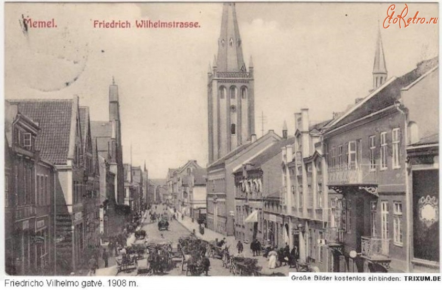 Литва - Клайпеда (Мемель). Ул. Тилту (Wilhelmstrasse) 1908
