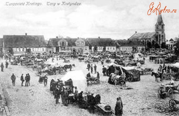 Литва - Площадь рынка в Кретинге 1911