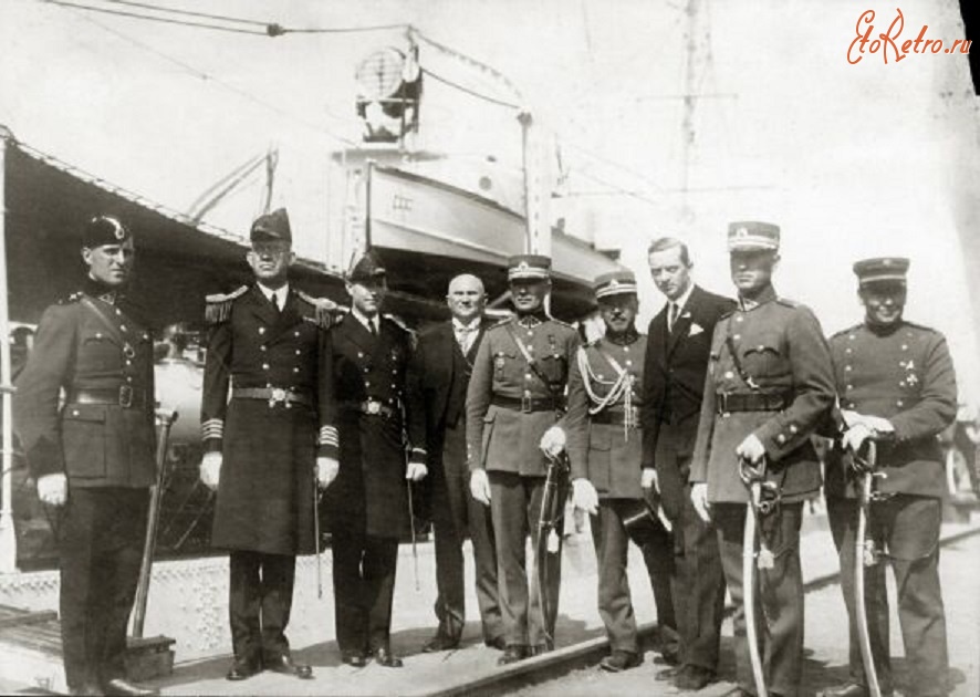 Литва - Клайпеда (Мемель). Комадиры кораблей США в клайпедском порту 1923.