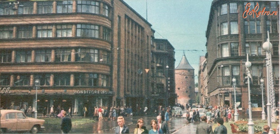 Рига - Улица Ленина и улица Вальню