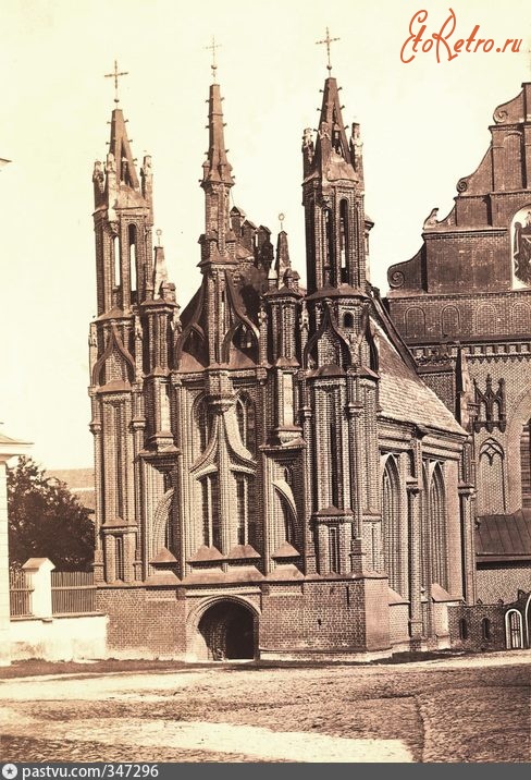 Вильнюс - Костёл Святой Анны в XIX веке