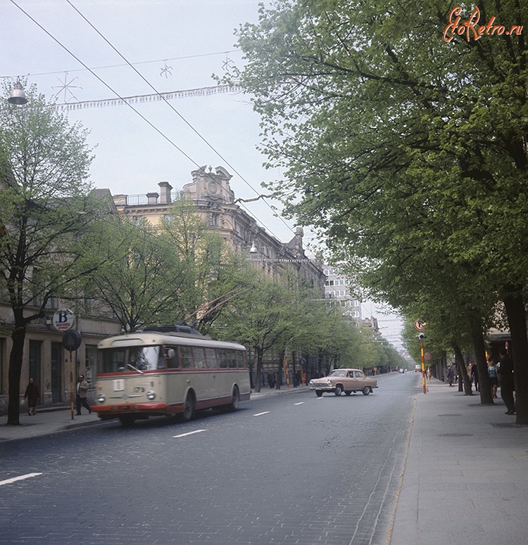 Вильнюс - Проспект Ленина в Вильнюсе, 1973 год.