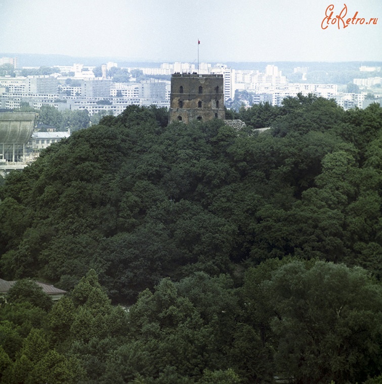 Вильнюс - Башня Гедиминаса в Вильнюсе, 1974 год.