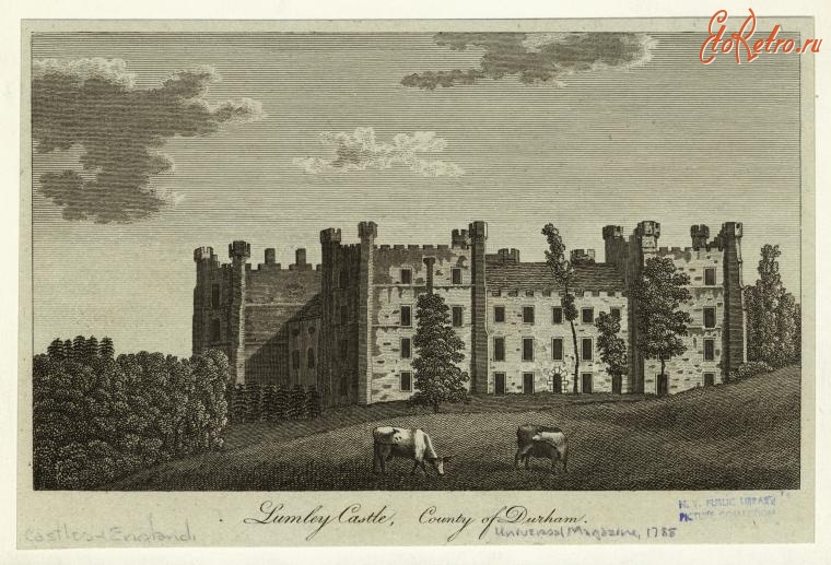 Англия - Замки и дворцы Англии. Ламли, графство Дарем, 1788