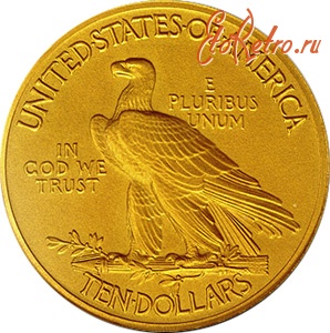 Старинные деньги (бумажные, монеты) - Описание:	белоголовый орлан — геральдический символ США