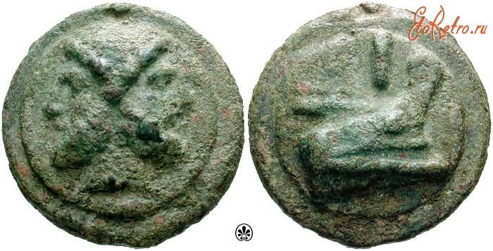 Старинные деньги (бумажные, монеты) - Медный асс, ок. 240—225 годов до н. э.