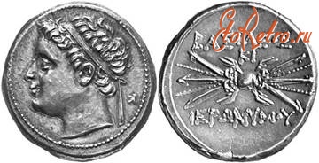 Старинные деньги (бумажные, монеты) - серебряная монета  с номиналом 24 литры ,