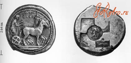 Старинные деньги (бумажные, монеты) - тетрадрахма
