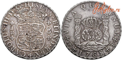 Старинные деньги (бумажные, монеты) - Испанский доллар