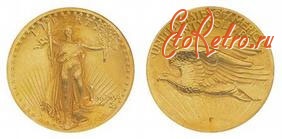 Старинные деньги (бумажные, монеты) - 20 долларов США St. Gaudens 1907 год