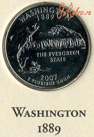 Старинные деньги (бумажные, монеты) - Вашингтон.