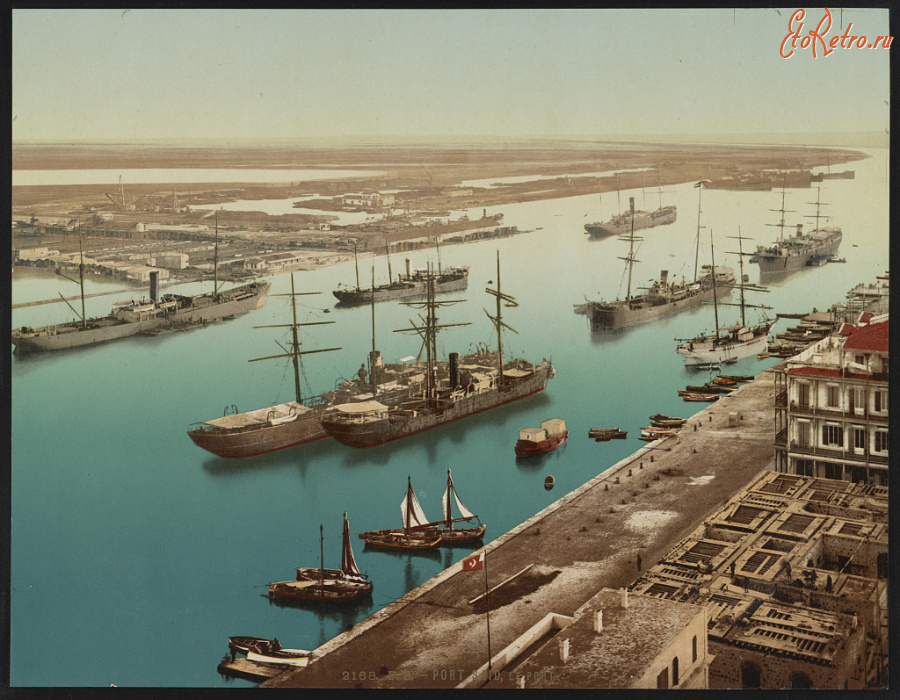 Египет - Вид на портовую гавань в Порт-Саиде