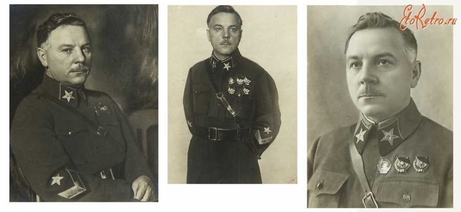 Ретро знаменитости - Подборка из 3 фотографий маршала Советского Союза К. Е. Ворошилова.