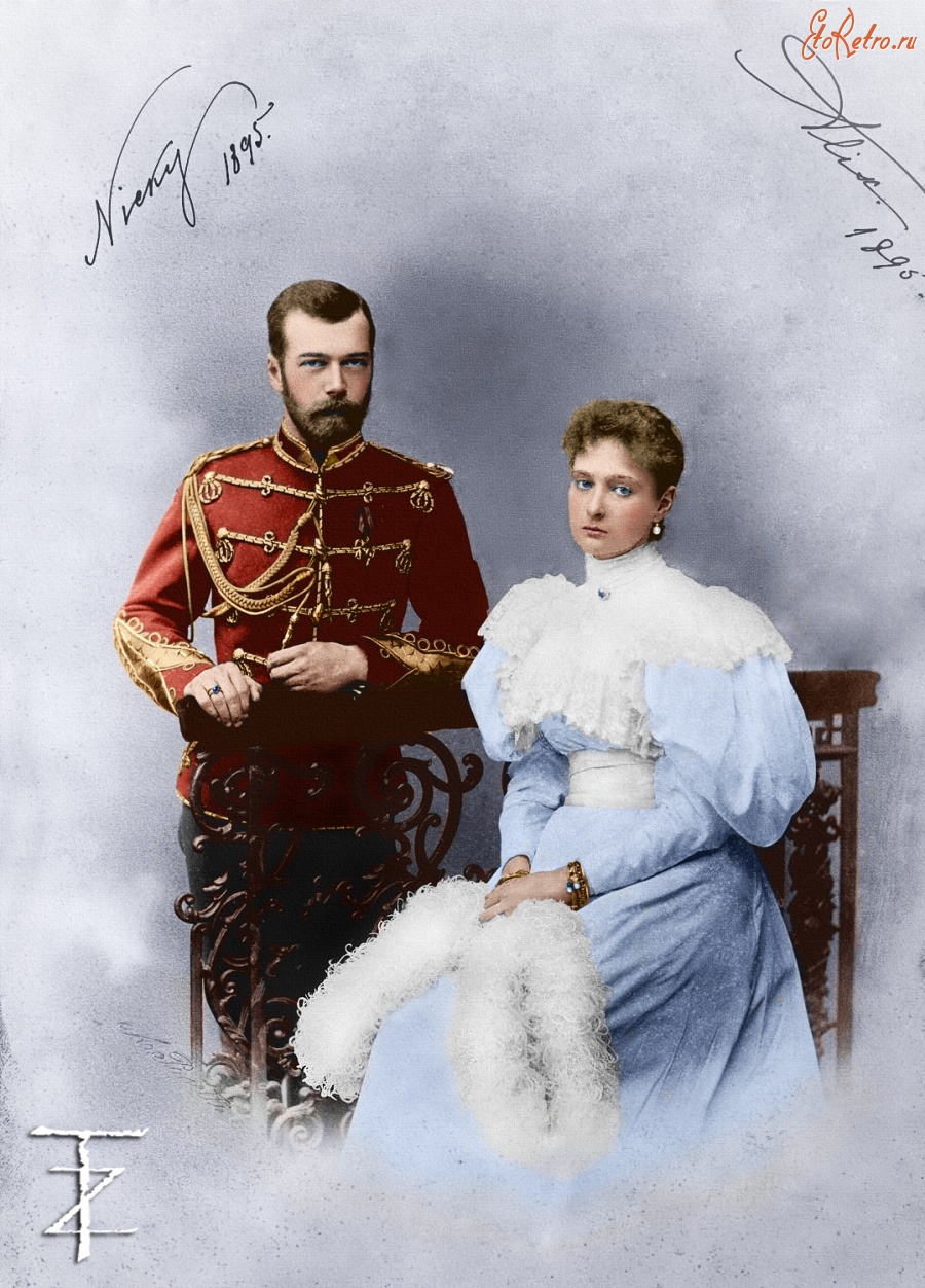 Ретро знаменитости - Император Николай Второй и императрица Александра Фёдоровна. 1895