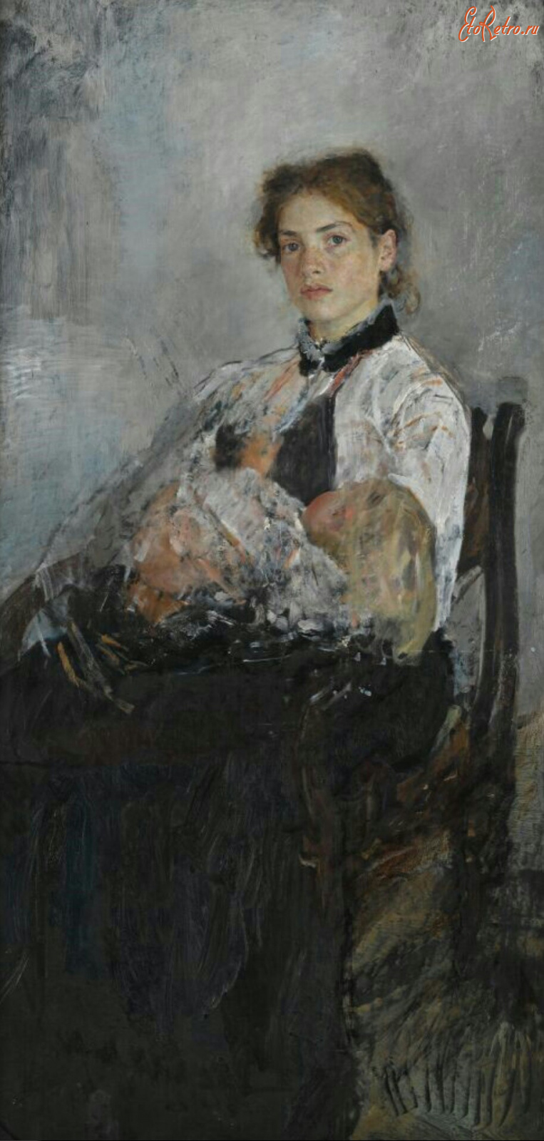 Ретро знаменитости - Портрет Н.Я.Дервиз с ребёнком. 1888-1889