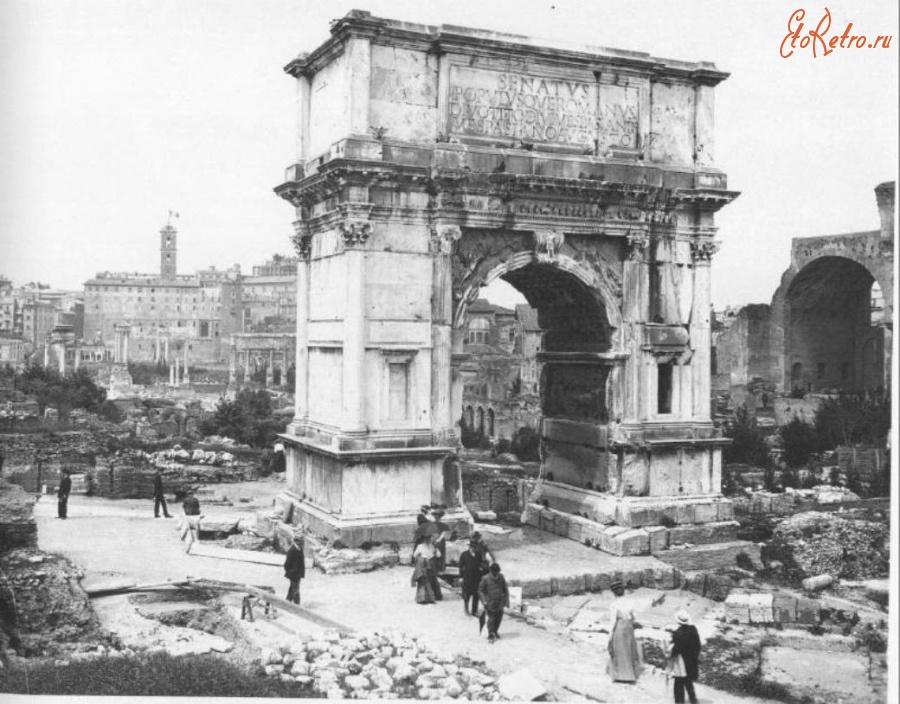 Рим - Триумфальная арка Тита (итал. Arco di Tito) Италия , Лацио , Провинция Рим , Рим