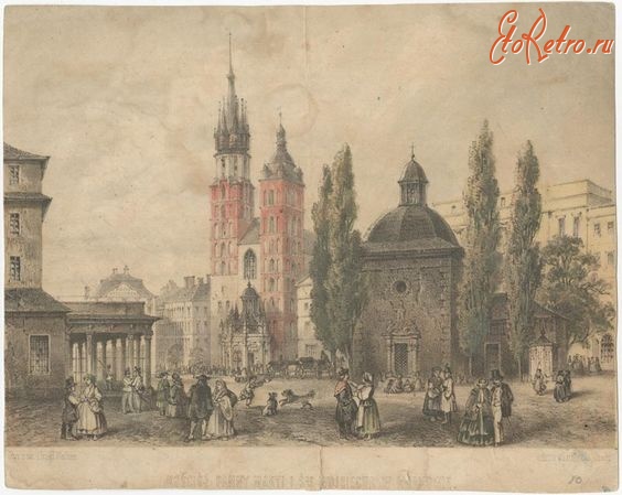 Краков - Краківський  ринок в 1865 р.