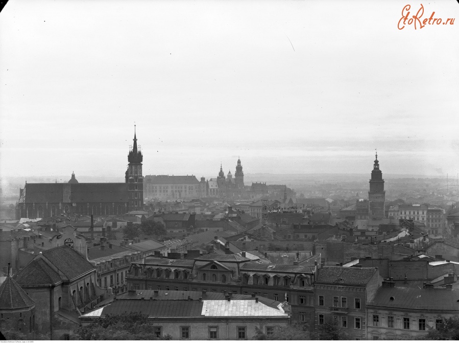 Краков - Краків.  Вид на місто.