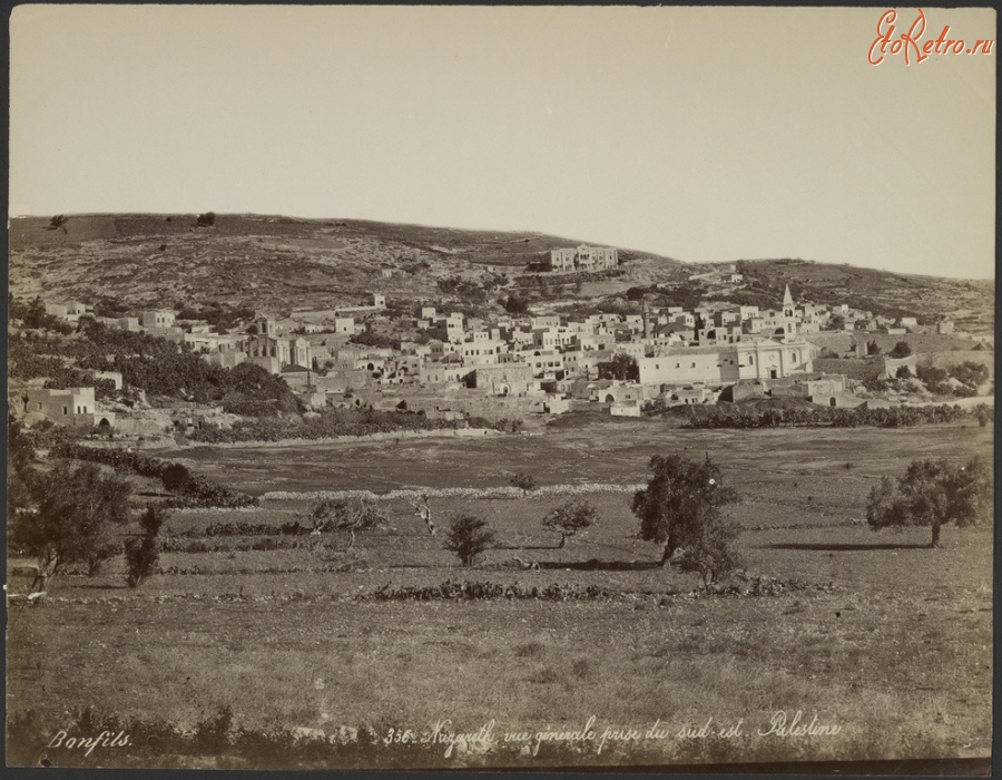 Израиль - Вид Назарета на склоне холма, 1867-1870