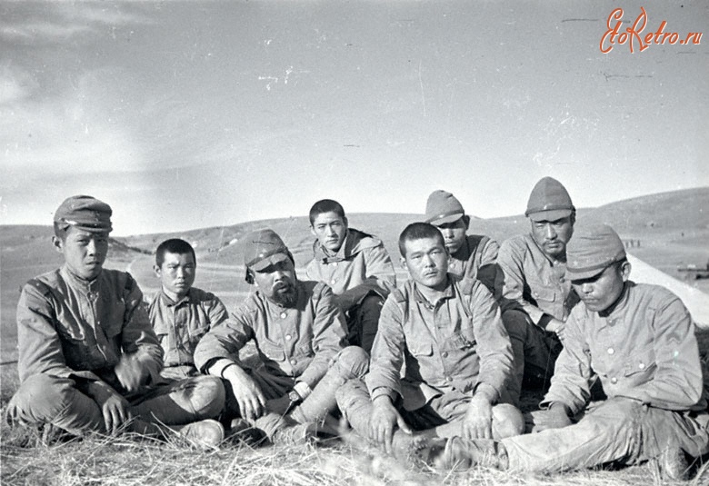 Монголия - Пленные солдаты 6-й (Квантунской) армии на отдыхе