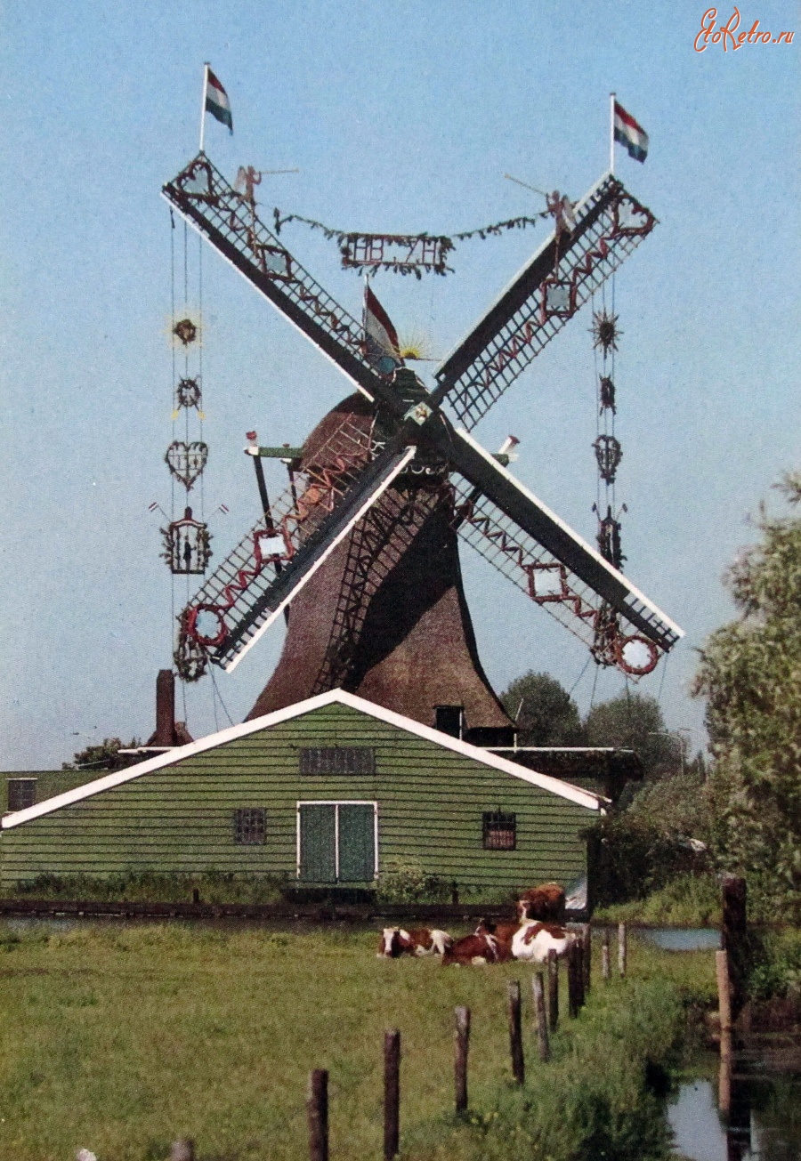 Нидерланды - Мельницы на открытках.
