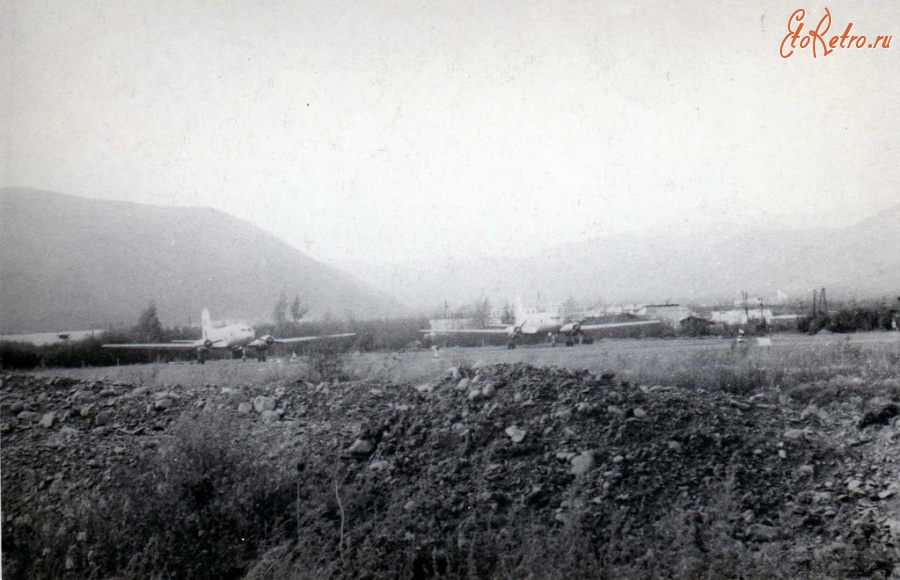 Авиация - Самолёты на стоянке в аэропорту Сусуман (Берелех). 1955-1956