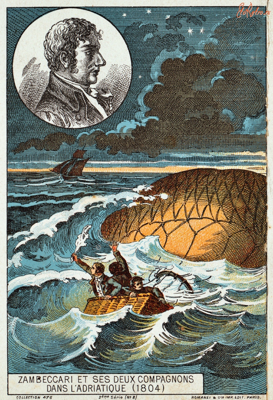 Авиация - Замбеккари и его спутники терпят бедствие в Адриатическом море, 1804