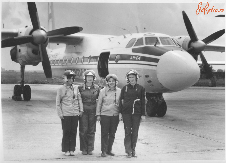 Авиация - Экипаж самолета Ан-24РВ СССР-48097,установивший 71 рекорд