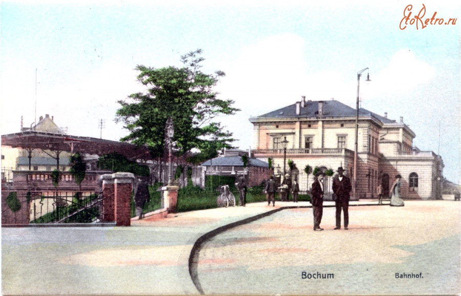 Бохум - Bahnhof-mit-bruecke-g  1907
