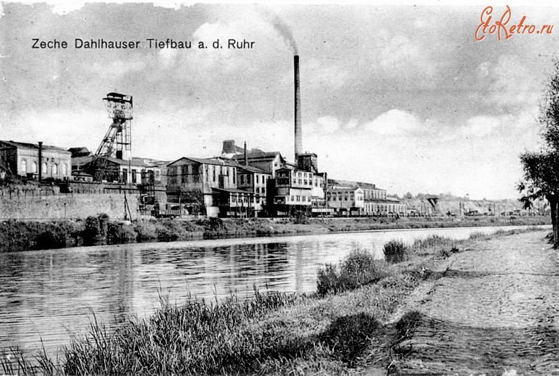 Бохум - Бохум  Шахта в Дальхаузене. Река Рур.1918 г.