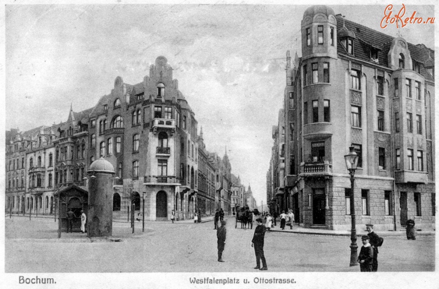 Бохум - Westfalenplatz-Ottostrasse-1916
