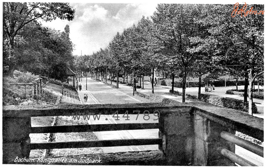 Бохум - Аллея в парке 1939 г.