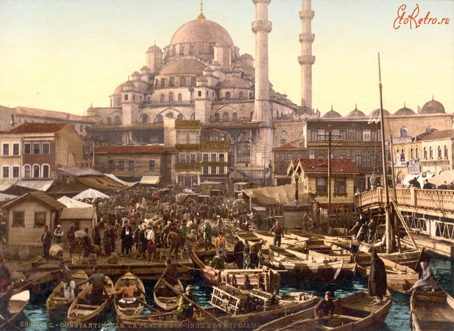Турция - Constantinople. Yeni Cami and Emin?n? bazaar. Турция