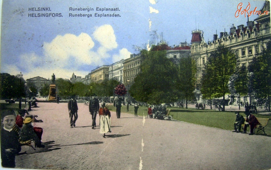Хельсинки - открытка по штемпелю от 1910г.