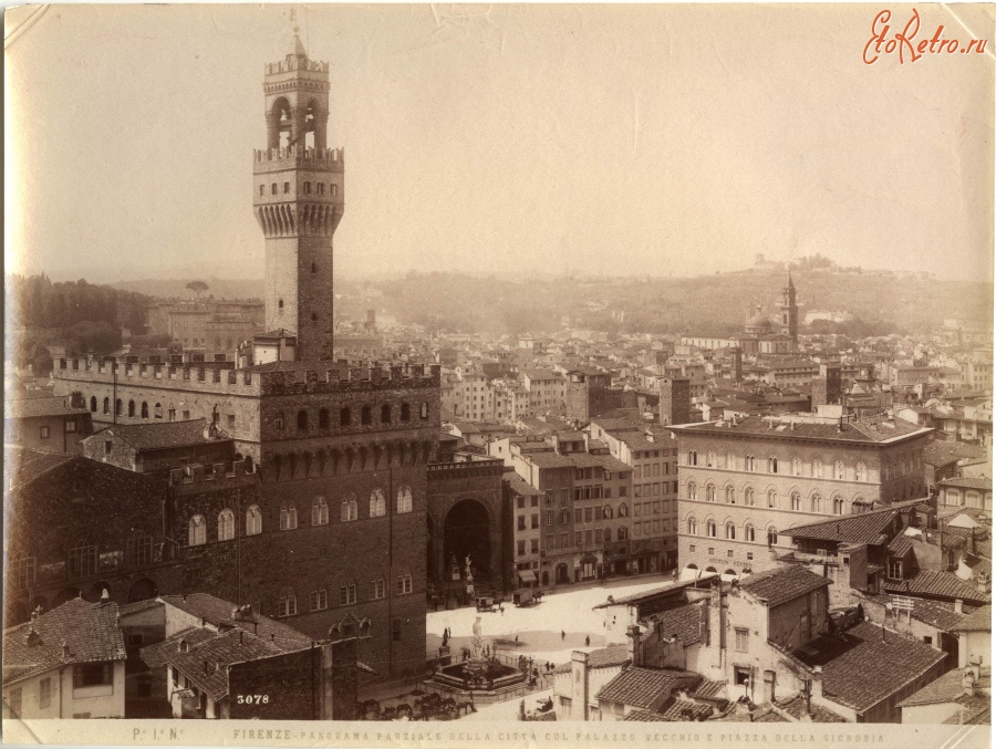 Флоренция - Firenze - panorama paratiale col Palazzo Vecchio