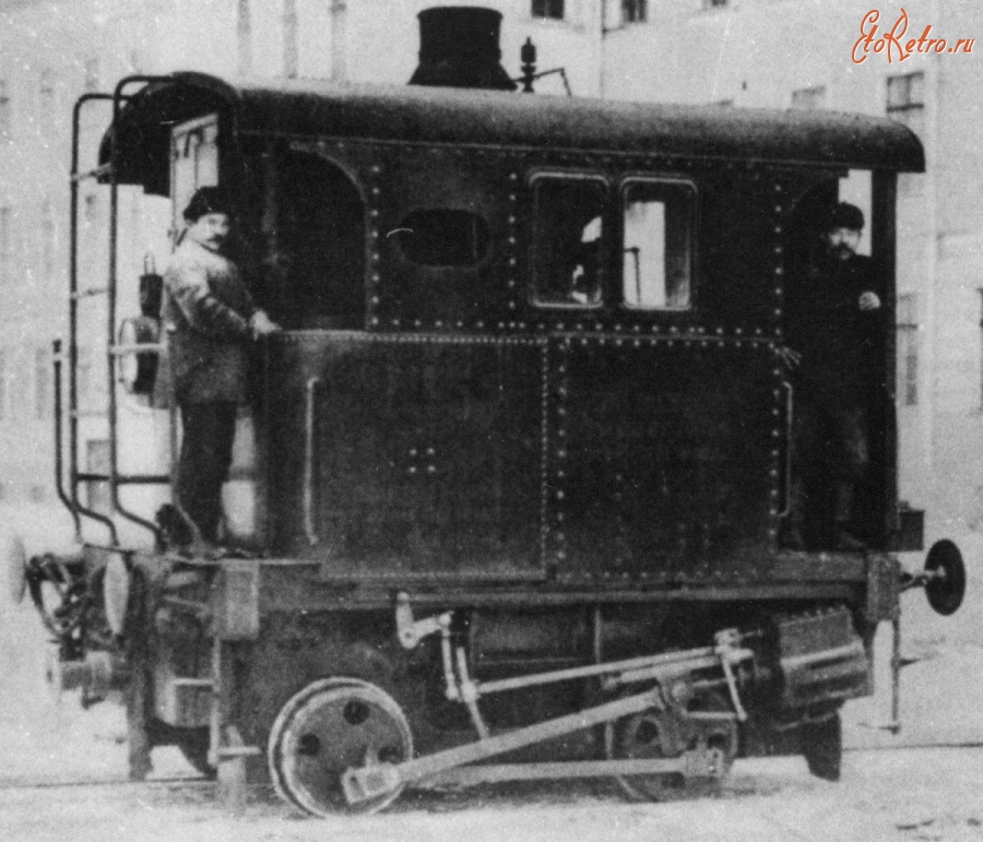 Железная дорога (поезда, паровозы, локомотивы, вагоны) - Танк-паровоз Рак с вертикально расположенным котлом