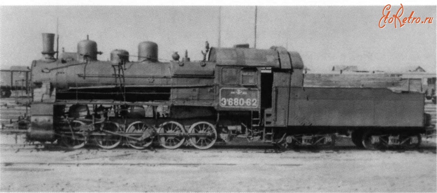 Железная дорога (поезда, паровозы, локомотивы, вагоны) - Эу680-62 [Сормово, 27/28 о. г.) в 1950-е годы.