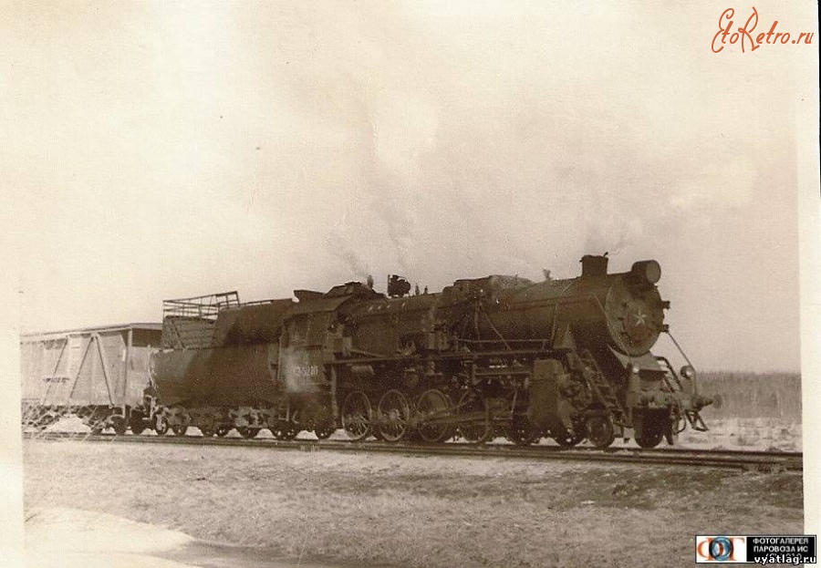 Железная дорога (поезда, паровозы, локомотивы, вагоны) - Паровоз ТЭ-5210 на Гайно-Кайской ж.д.