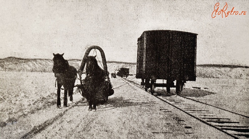 Железная дорога (поезда, паровозы, локомотивы, вагоны) - Железная дорога на замерзшем Байкале.