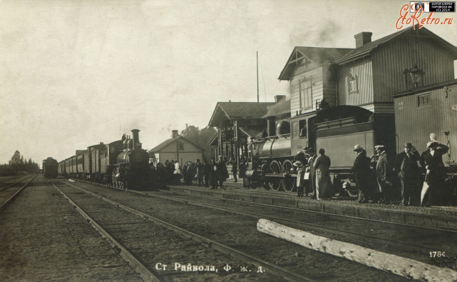 Железная дорога (поезда, паровозы, локомотивы, вагоны) - Станция Райвола(Рощино) Финляндской ж.д.