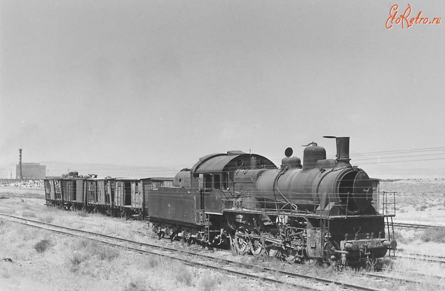 Железная дорога (поезда, паровозы, локомотивы, вагоны) - Паровоз серии Э работавший на ширококолейной линии Тебриз-Джульфа,Иран.