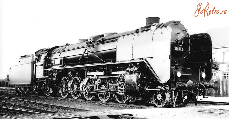 Железная дорога (поезда, паровозы, локомотивы, вагоны) - Немецкий паровоз BR 45.