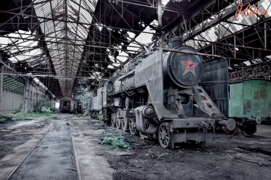 Железная дорога (поезда, паровозы, локомотивы, вагоны) - Паровоз 424 sorosat,построен в 1941г.,Венгрия.
